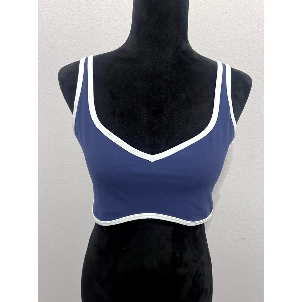 Abercrombie & Fitch YPB StudioFLEX Sports Bra Navy White